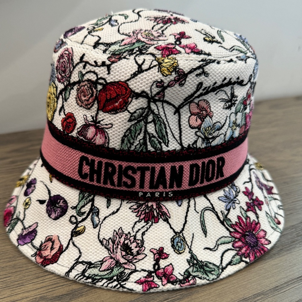 NWT Dior D-Bobby Florilegio Small Brim Bucket Hat Size 59 - Picture 5 of 11